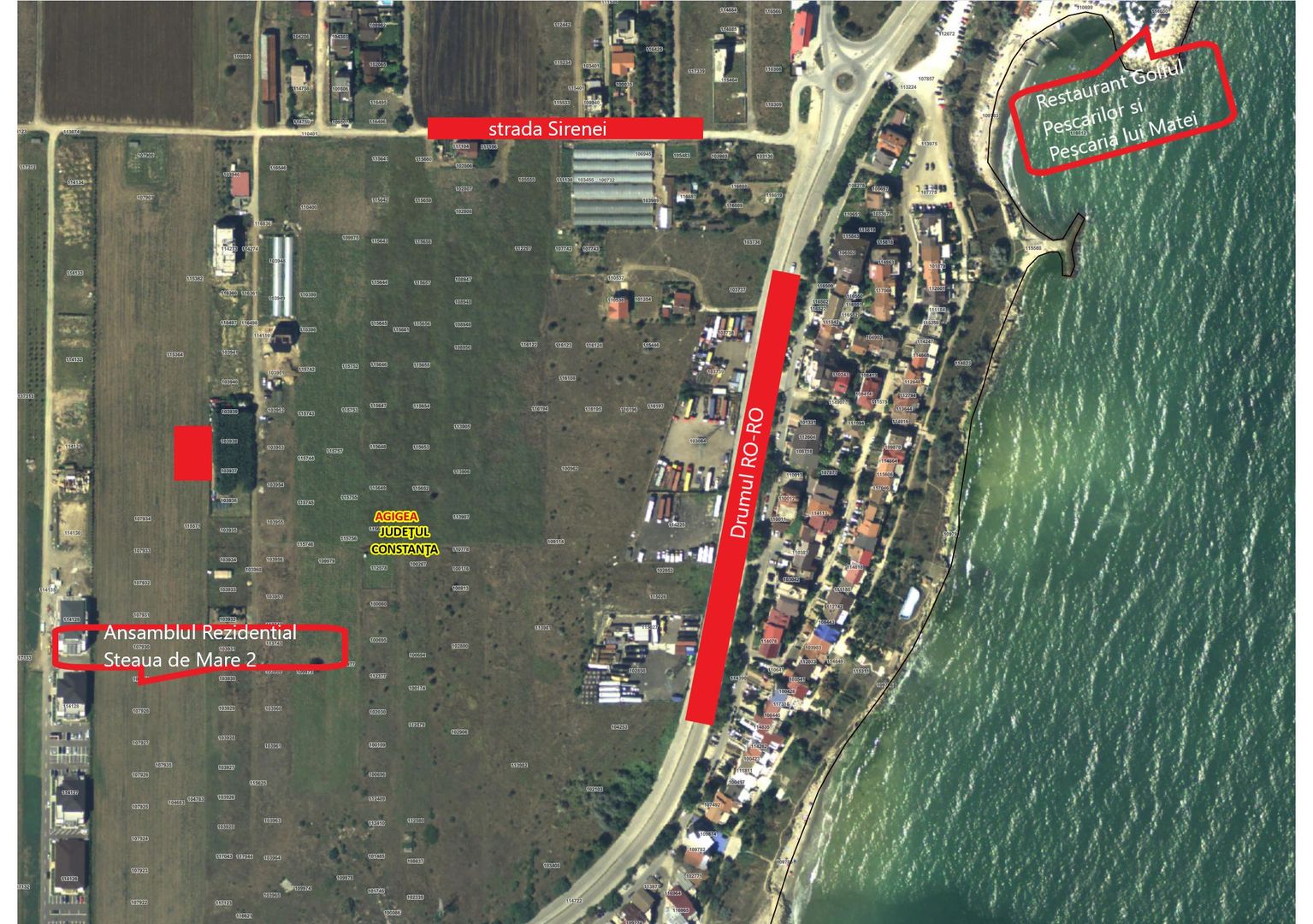 Teren intravilan 600mp Agigea RO-RO toate utilitățile vedere la mare - Poză 1