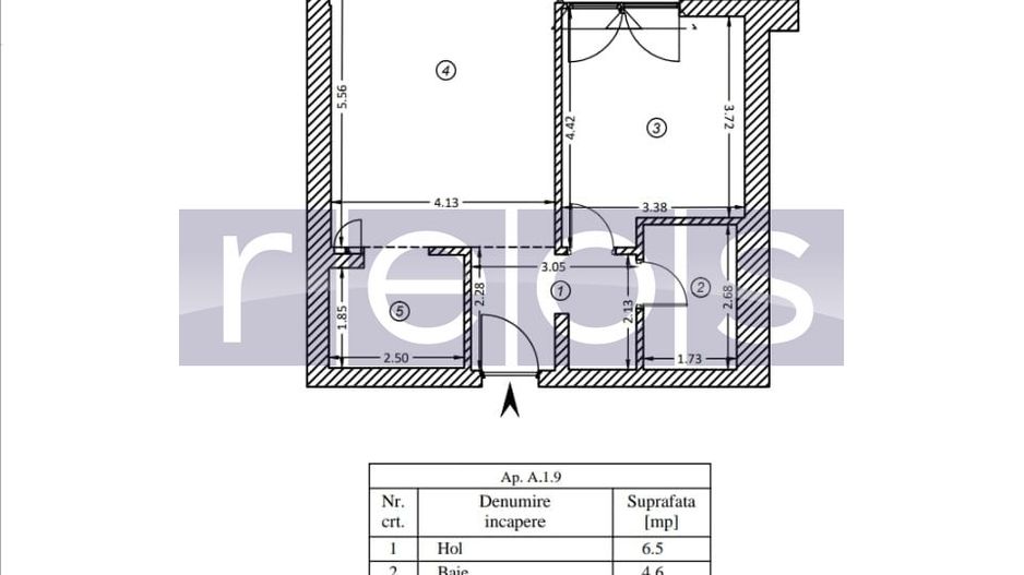 APARTAMENT PREMIUM 2 CAMERE | YACHT KID | 53MP | MOBILAT-UTILAT LUX | - Schiță 15