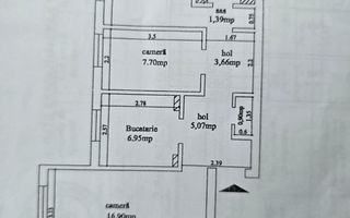 🏠Apartament 3 cam, Decomandat 57mp Rezidential / Comercial 📍Dacia- La bulevard - Poză 8