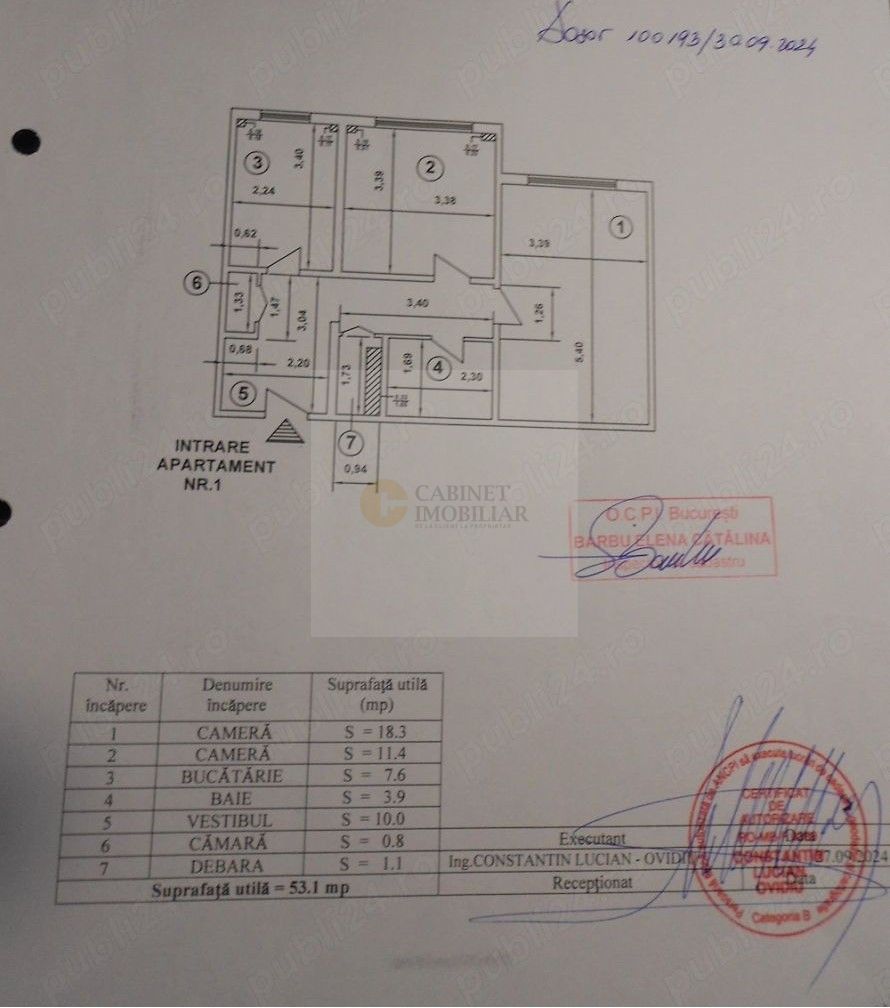 2 Camere - 56MP | Decomandat | 1981 | P/10 | M Gorjului - 2 minute - Schiță 15