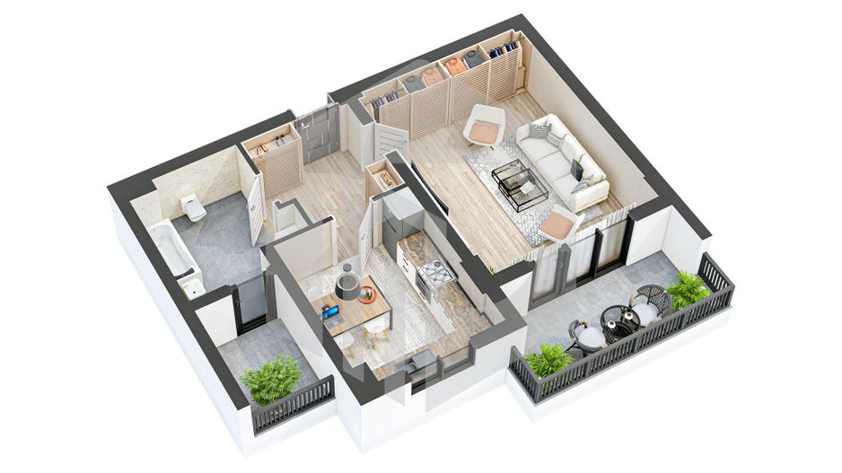 Aleea Streiu | Garsoniera | Hipodrom IV | Terasa | Constructie noua - Poză 11