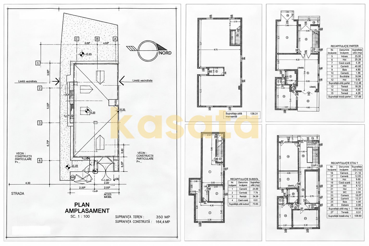 VILA DE INCHIRIAT | PRETABIL CLINICA | EDUCATIONAL | MIHAI BRAVU - Schiță 23