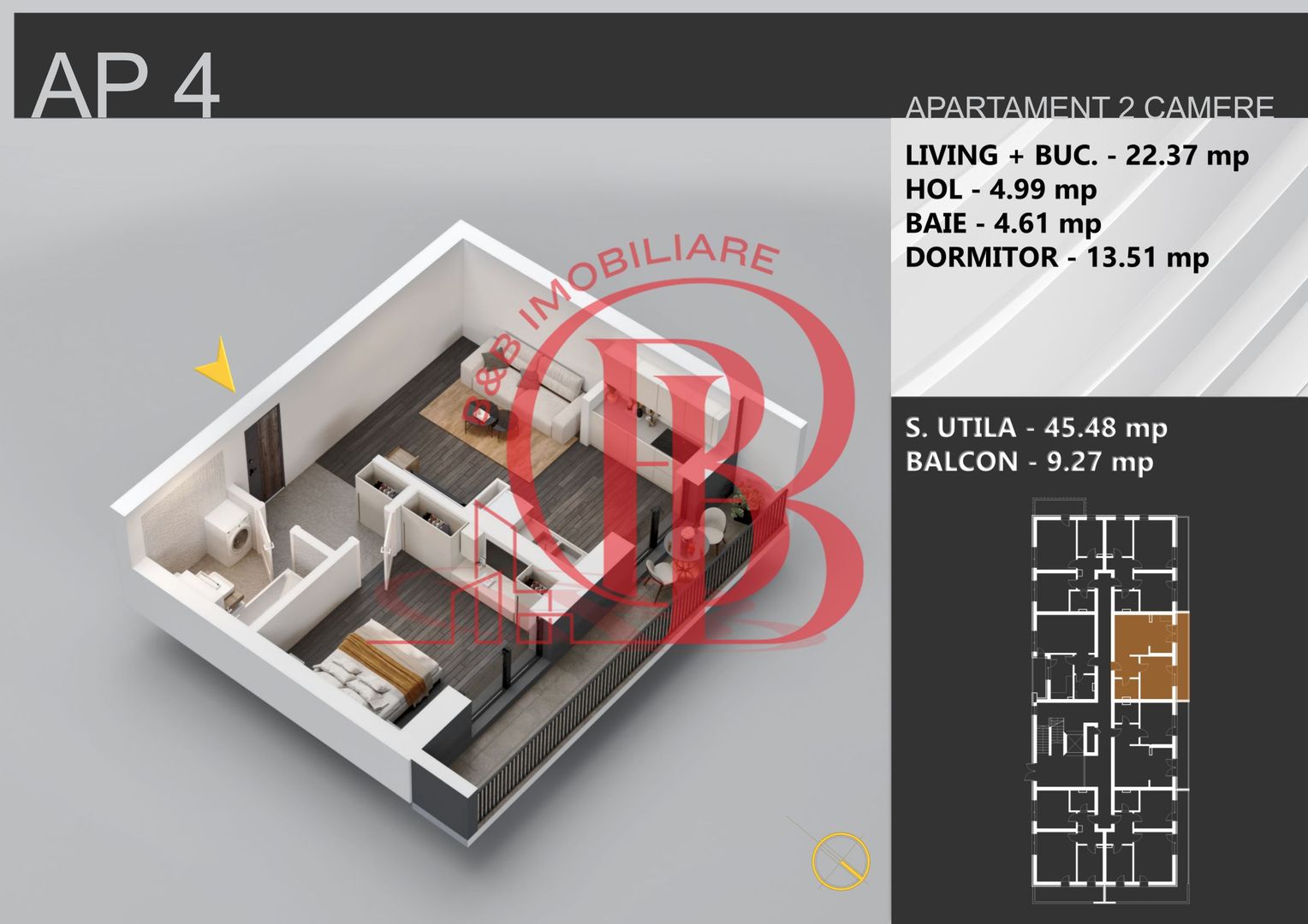 Theodor Pallady Apartament 2 camere Finalizare Rapida - Schiță 3