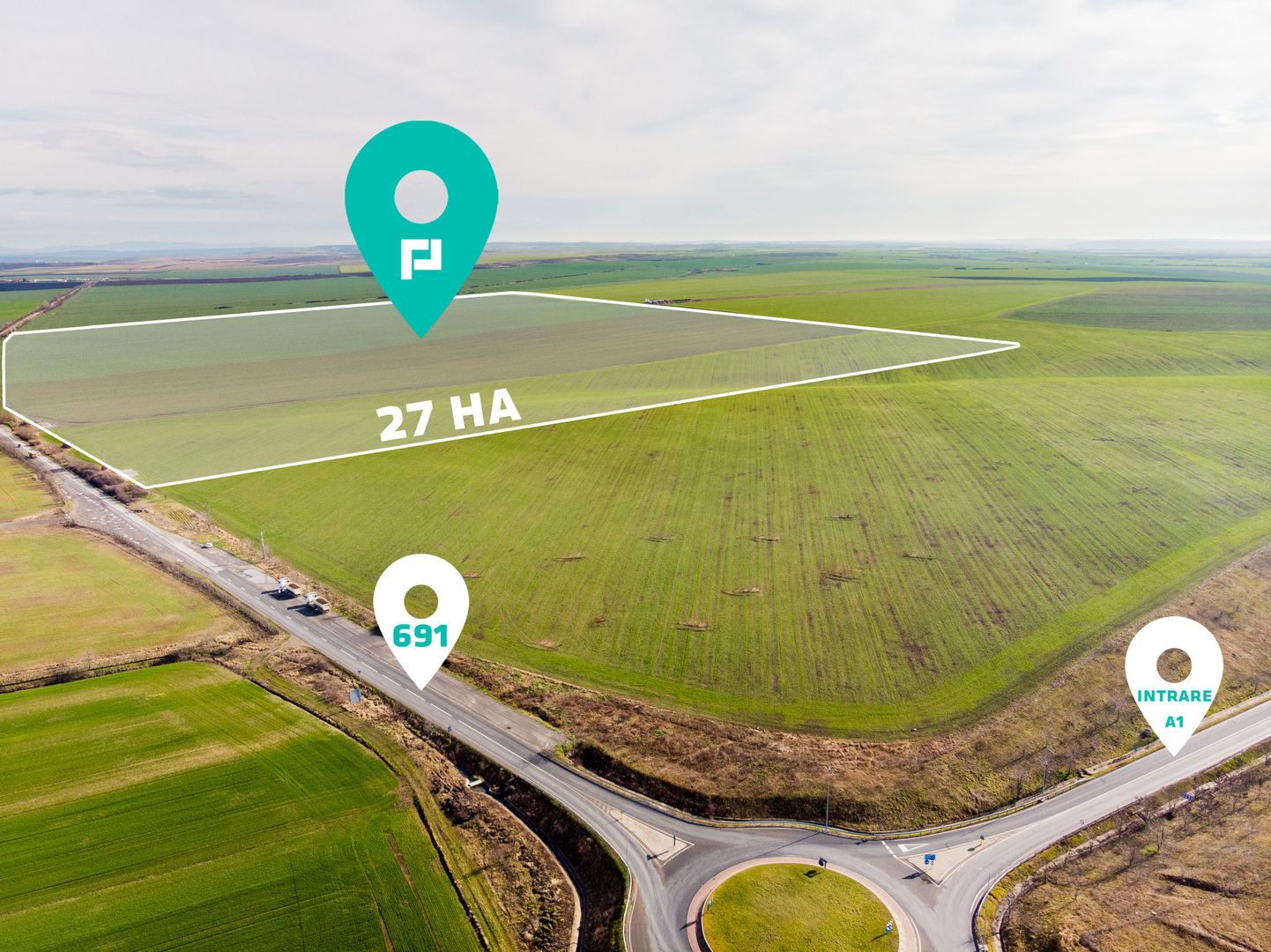 Teren 270,000mp Giarmata - Poză 1