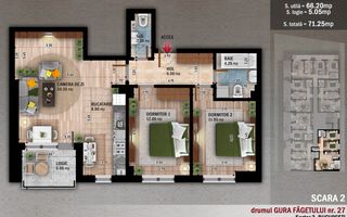 Apartament 3 cam.in finalizare, Direct Dez , Comision 0, metrou - Poză 1