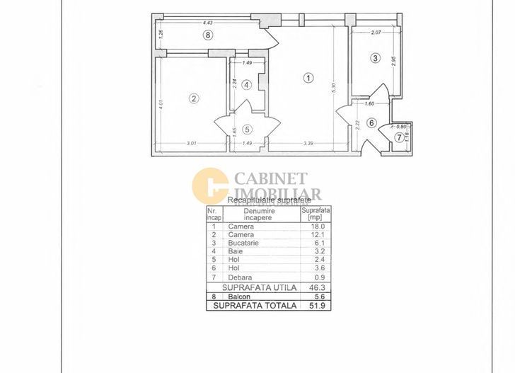 2 Camere - 52MP | Renovat - Utilat | Metrou Lujerului - 5 minute - Schiță 10