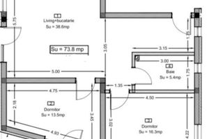 Apartament cu 3 camere/74 mp/gradina 62 mp. - Poză 4