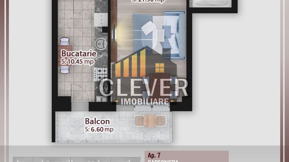 Suprafata Generoasa Garsoniera Theodor Pallady 500m STB - Poză 2