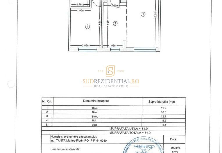 Apartament 2 camere, bloc nou finalizat, Bucuria Residence-Grand Arena - Schiță 13