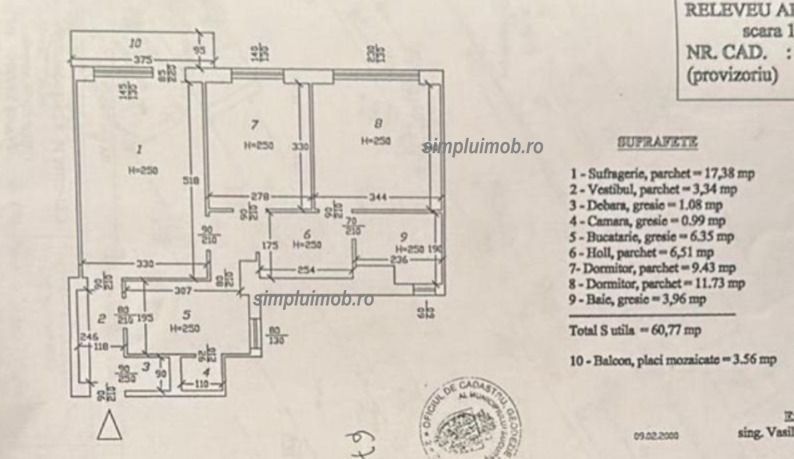 Blocul Almo Obor 3Camere Circular - Schiță 13