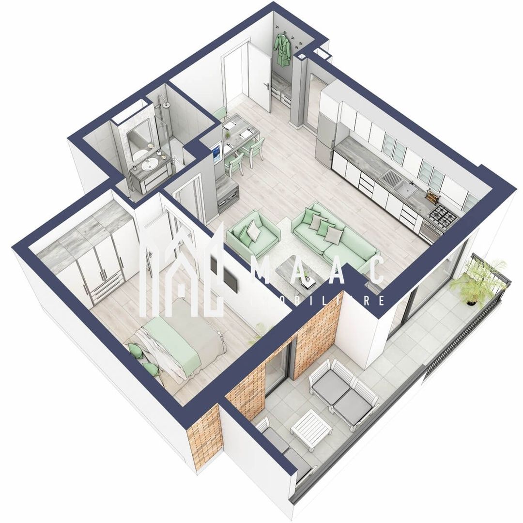 Apartament 2 camere | Balcon 10.3 mp | Etaj 2 | Turnisor - Poză 5