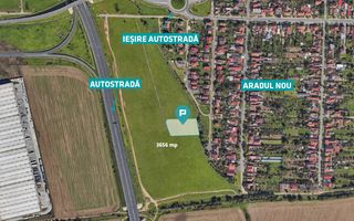 Teren cu PUZ servicii comerciale Aradul Nou - Poză 1