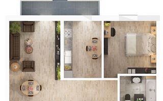 Apartament 56.15 mp utili 2 camere etaj 1 bucatarie inchisa Dna Stanca - Poză 7