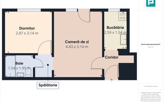 Apartament cu 2 camere zona Fortuna - Poză 8