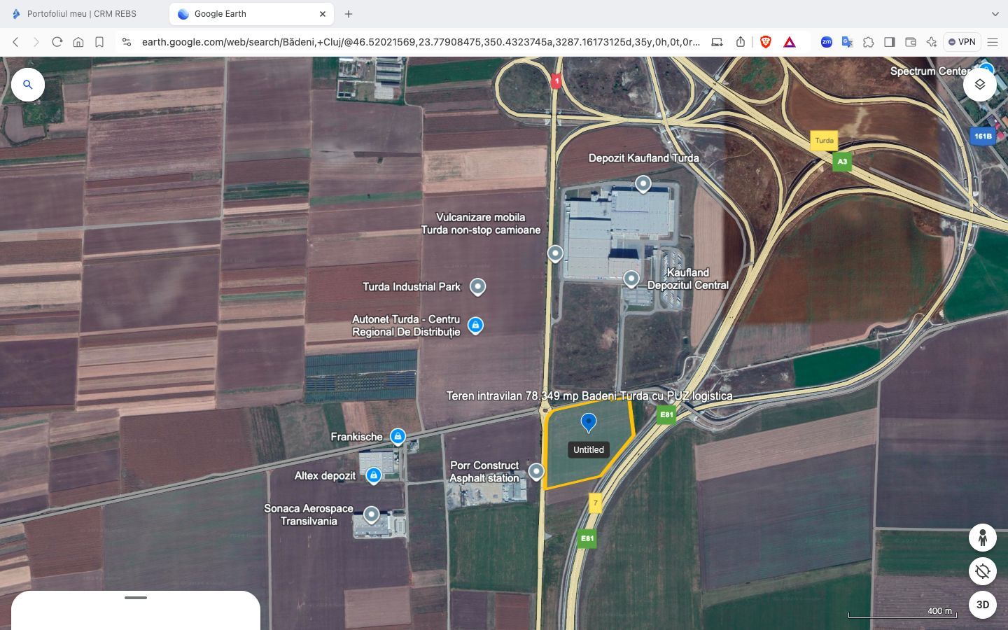 Teren Intravilan Bădeni - Turda 78.349 mp cu acces la Autostrazile A3 si A10 - Poză 1