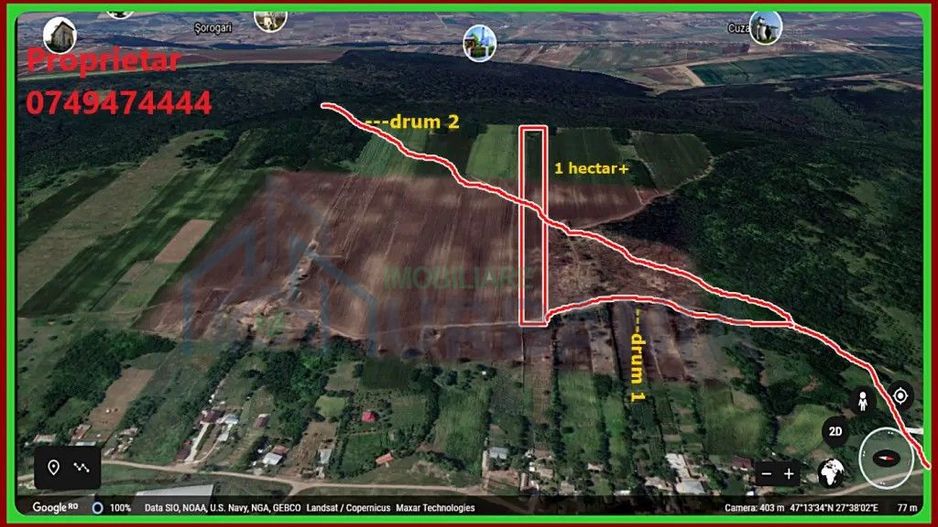 Teren 10.500 mp în Rediu Aldei, comuna Aroneanu – perspectivă intravilan, lângă pădure - Poză 7