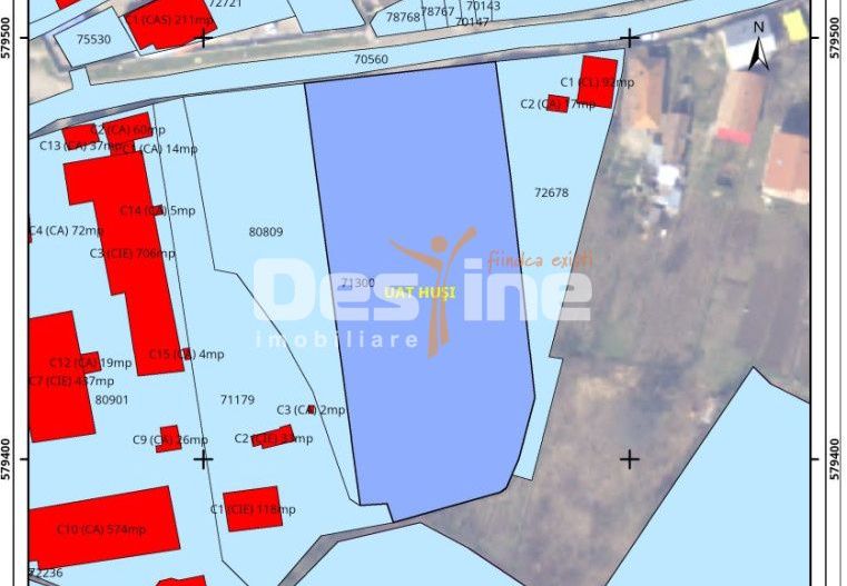 Teren intravilan categorie de folosinta curti constructii, Husi - Poză 1