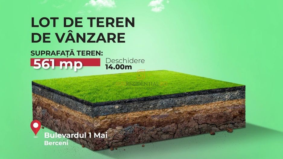 Teren de vanzare, 561 mp, strada Cetatea Alba, Mamina, Comuna Berceni - Poză 1