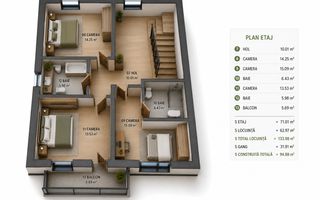 Casa Individuala Moderna 600 mp de teren, Cartierul Tineretului - Schiță 5