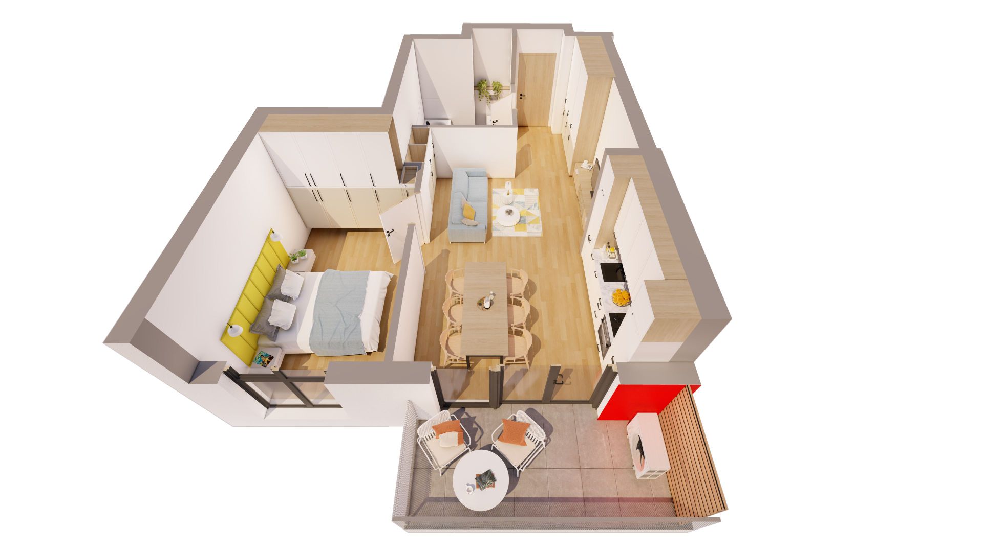 Apartament Nou 2 Camere - Mobilat&Utilat - Complex ARED - COMISION 0% - Poză 8