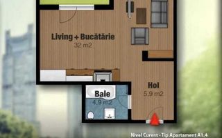 Închiriez in TUDOR apartament cu o cameră - Poză 5