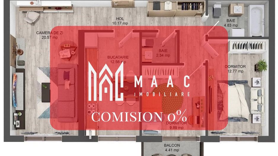 Comision 0 % | Apartament 3 camere | Parter | Balcon - Poză 4