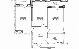 Vânzare, apartament, 2 camere, str. Nicolae Dimo, Durlești. - Poză 2