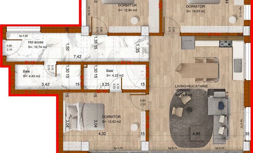 Apartament de vânzare cu 4 cam în Natural Residence - Poză 1