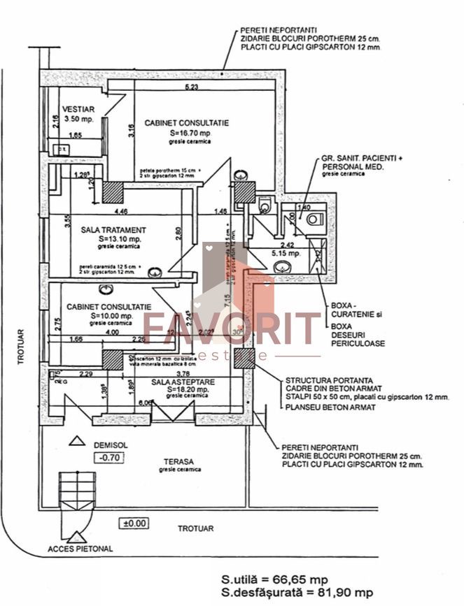 spatiu comercial cabinet | centrala proprie | investitie | zona excelenta | - Poză 13