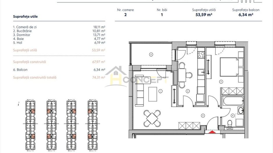 Apartament cu 2 camere, Pipera, acces facil A3 - Poză 7