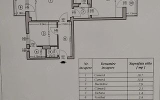 2 camere de 57 mp plus 2 balcoane - Poză 1