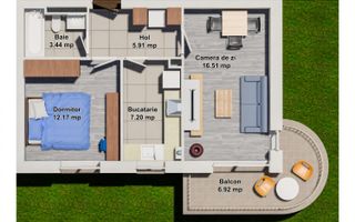 2 camere I Cosmopolis I 50 mp I et 4 I zona Tunari - Poză 8