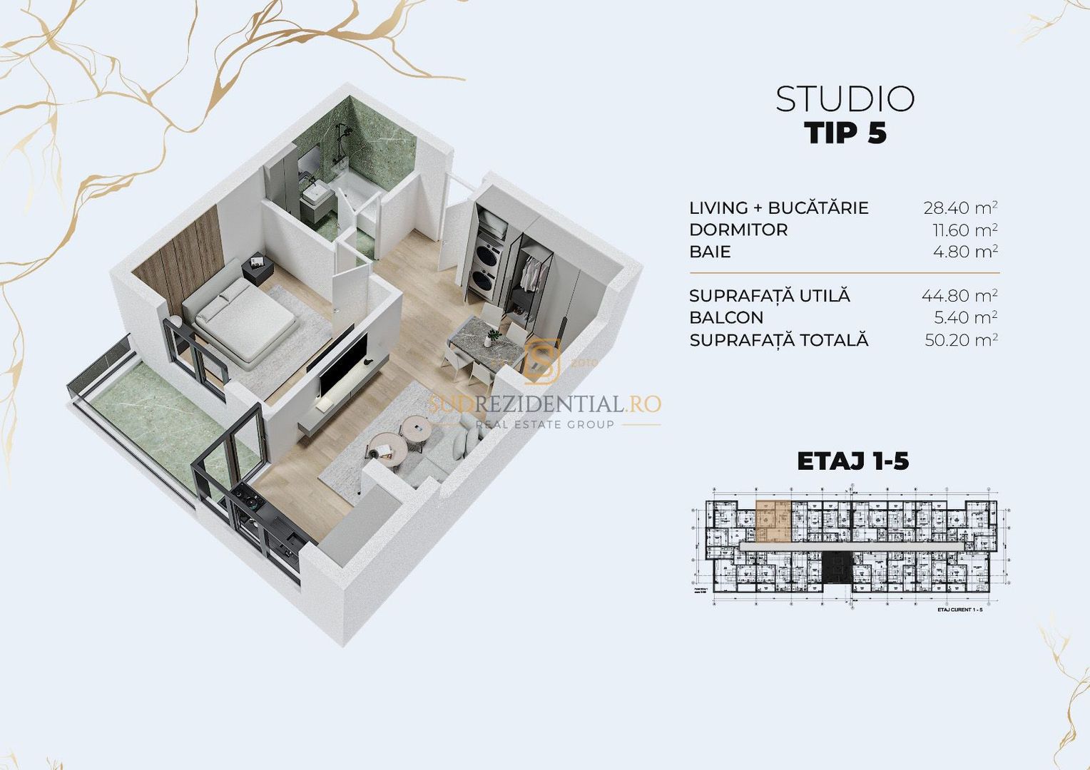Apartament cu 2 camere de vanzare, tip studio, Popesti, acces metrou - Schiță 4