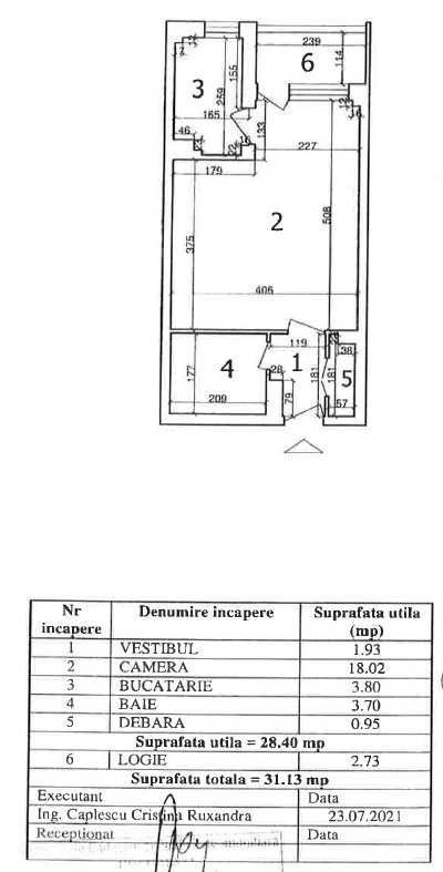 Garsoniera renovata in bloc 1980 Favorit, Drumul Taberei - Schiță 7