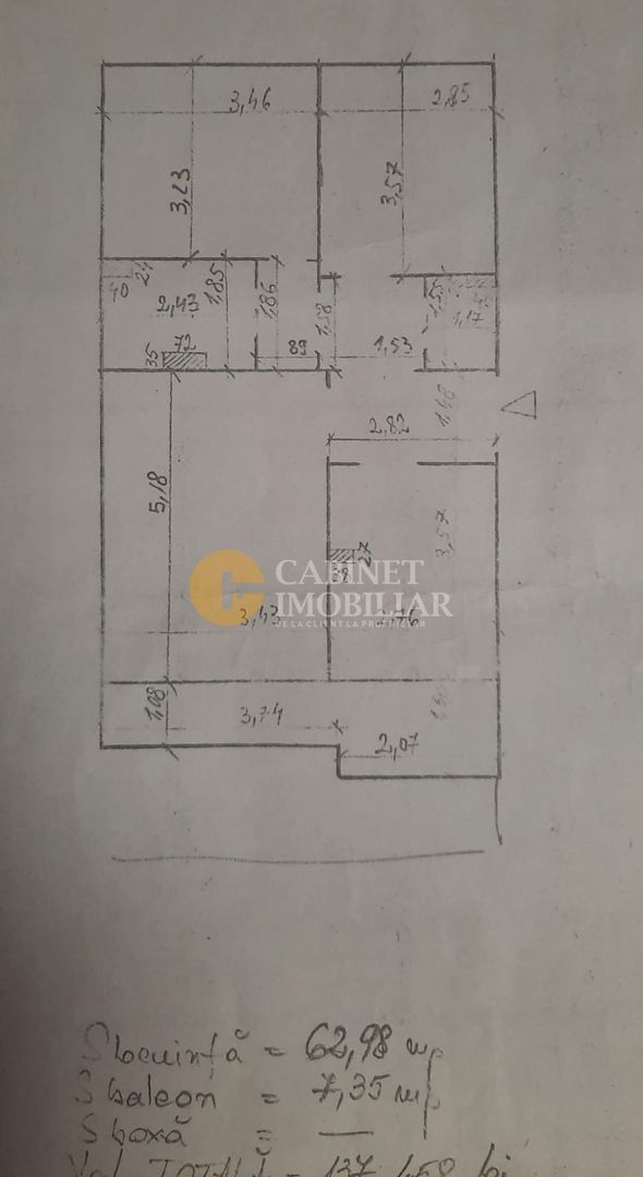 3 Camere Decomandat - Etaj intermediar -  71 mp - Zona Galata - Poză 8