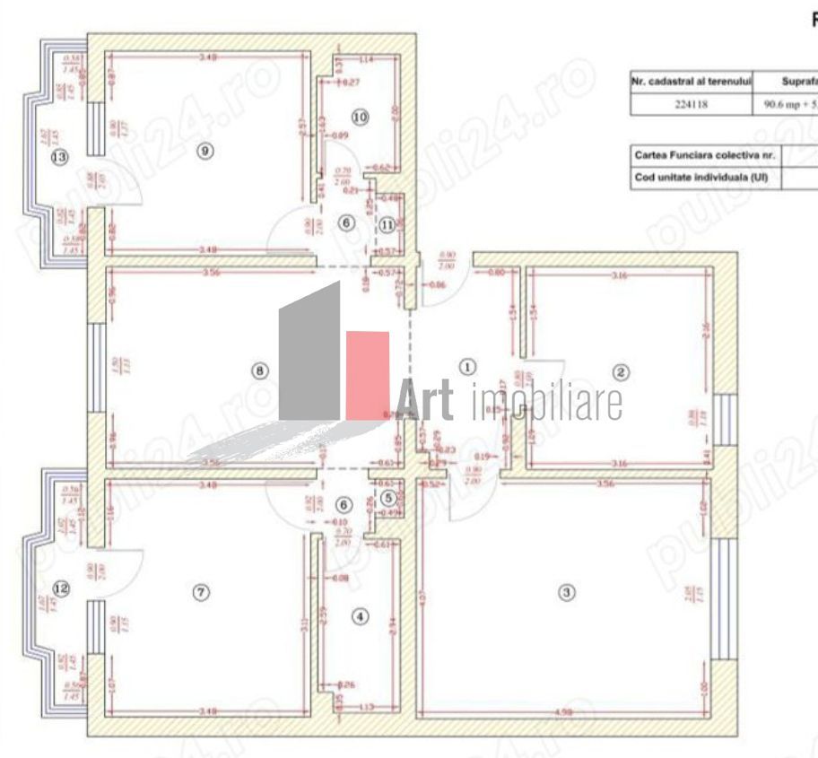 APARTAMENT 4 CAMERE 13 SEPTEMBRIE - Poză 12