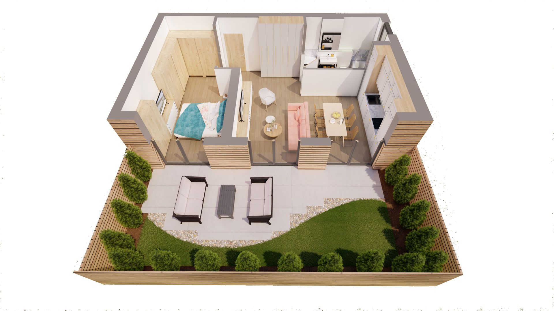 Apartament NOU, cu 1 dormitor si grădină proprie, ARED 9, lângă Atrium - Poză 3