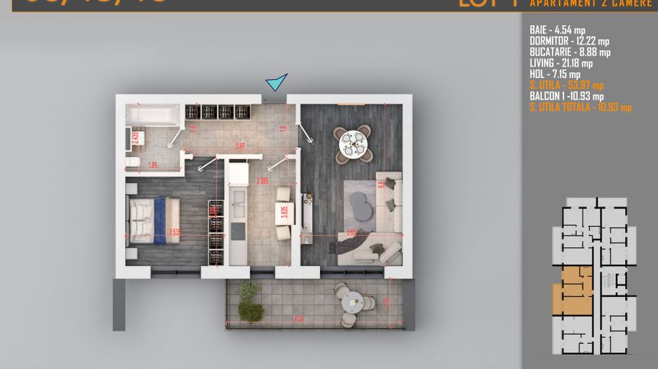 AP. 2CAM. DECOMANDAT - COMPLEX 4 BLOCURI P+3 /  METROU N. TECLU! - Poză 2