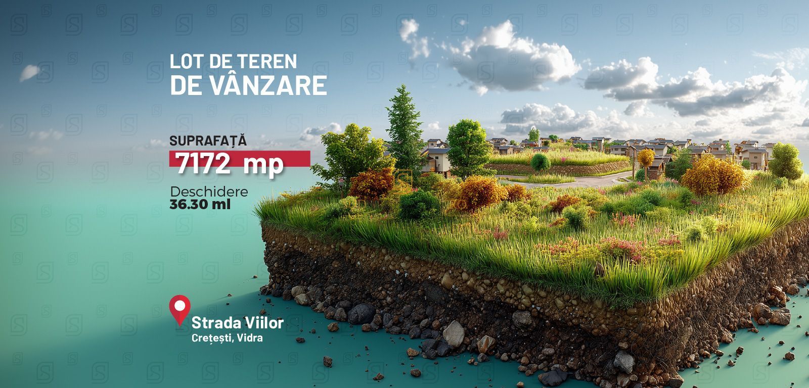 Teren intravilan 7.172 mp, Deschidere 36 ml, Vidra, Cretesti - Poză 1