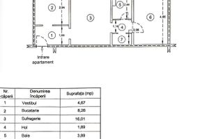 Apartament 2 camere, confort 1, zona Nord - Schiță 20