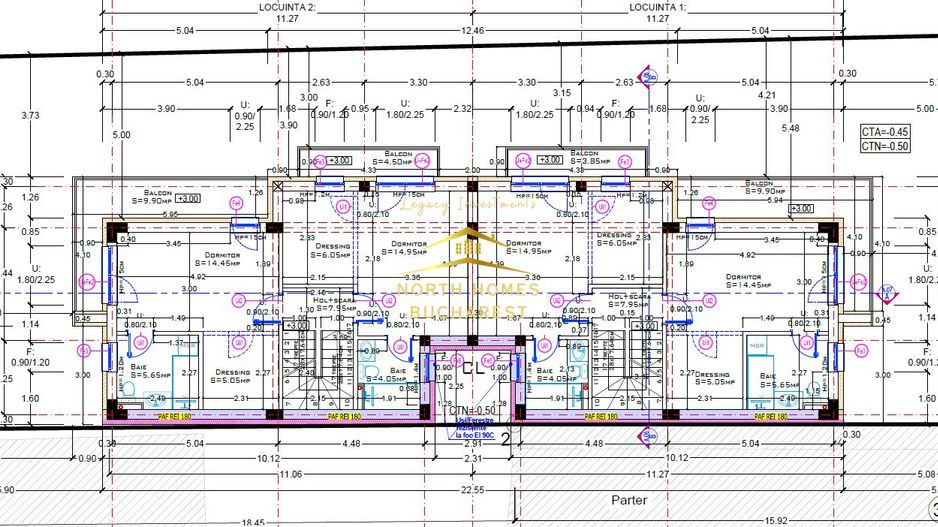 Vând vila în duplex 4 camere, 3 dormitoare, 4 bai, 2 locuri parcare - Poză 14