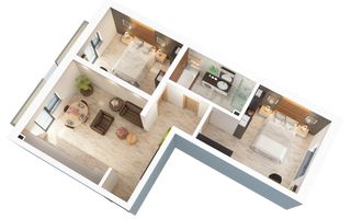 Apartamente noi cu 2 și 3 camere în Sibiu – zona Doamna Stanca Central. - Poză 1