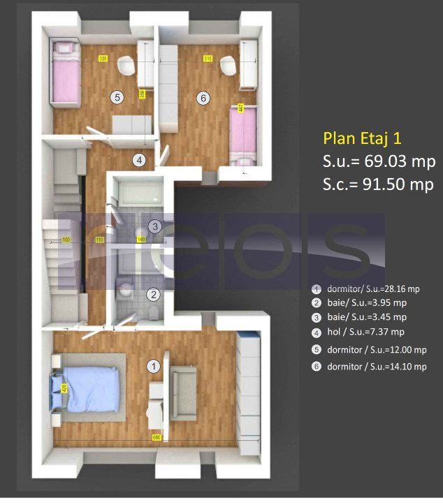 VANZARE TEREN 208MP | PUD APROBAT | PROIECT INCLUS | DOMENII | - Poză 9