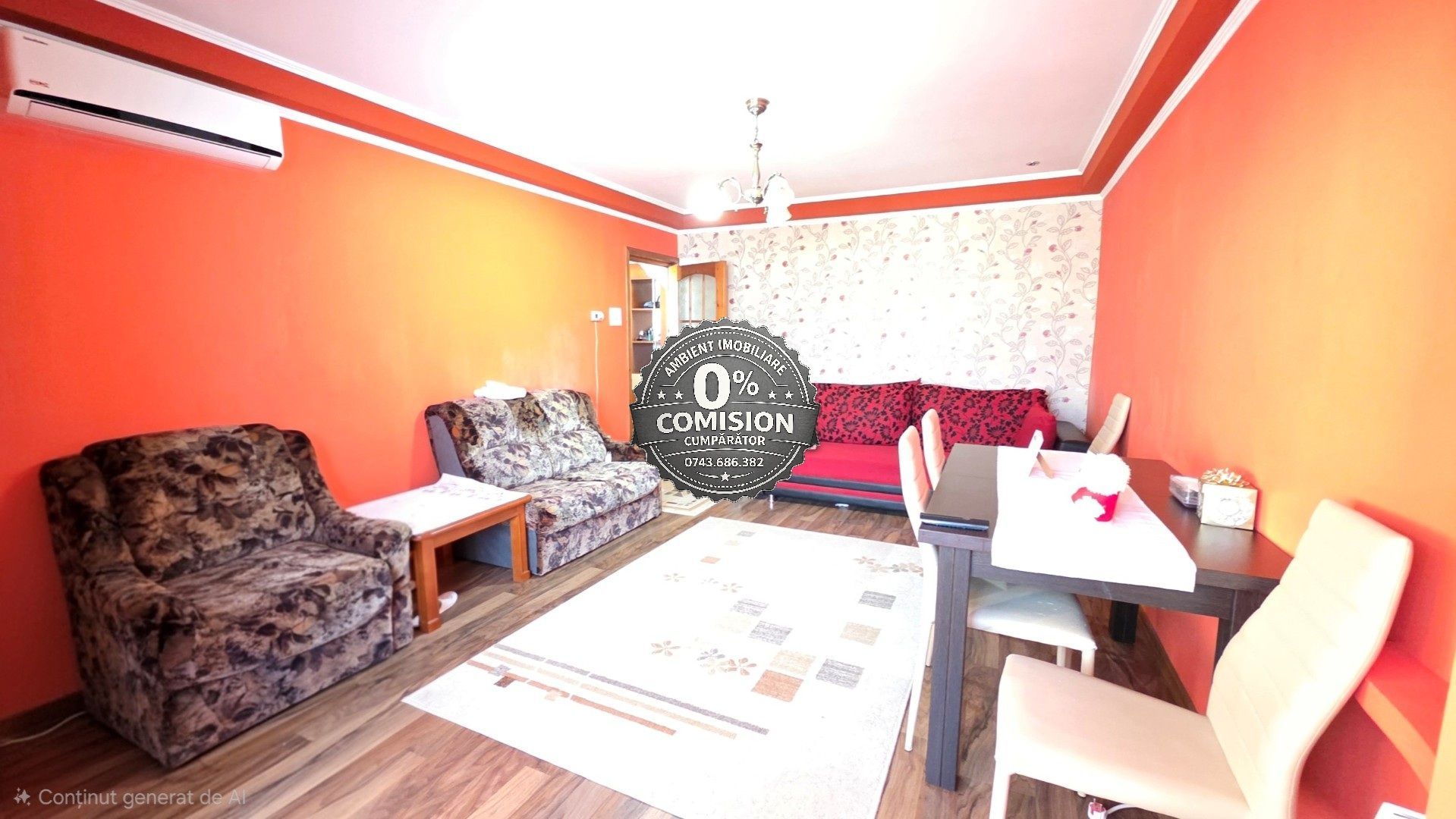 Apartament cu 3 camere, etaj 4, mobilat, VASLUI zona CENTRU - BIG; - Poză 4