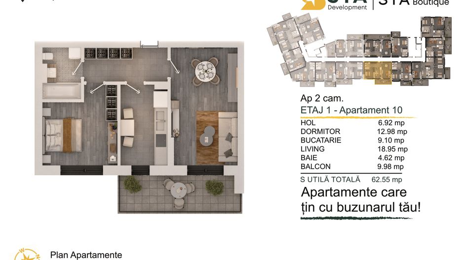 PROMO - 2 CAMere DECOMANDAT -  LOC DE PARCARE INCLUS! - Poză 2