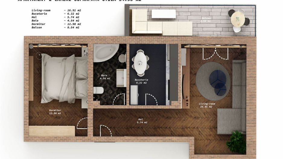 AP. 2 CAMERE STEJARULUI, LOC PARCARE, BLOC NOU, MOBILAT, COMISION 0% - Schiță 12