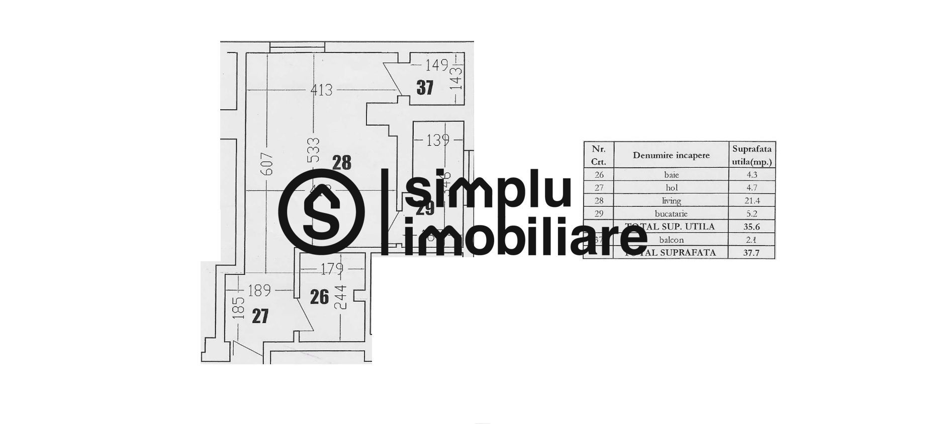 Garsoniera Cornitoiu et 7/7+M - Schiță 6