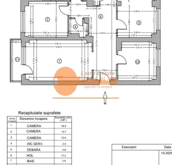 Apartament 5 camere spațios – 96 mp utili | Decomandat | Etaj 5/10 - Schiță 10