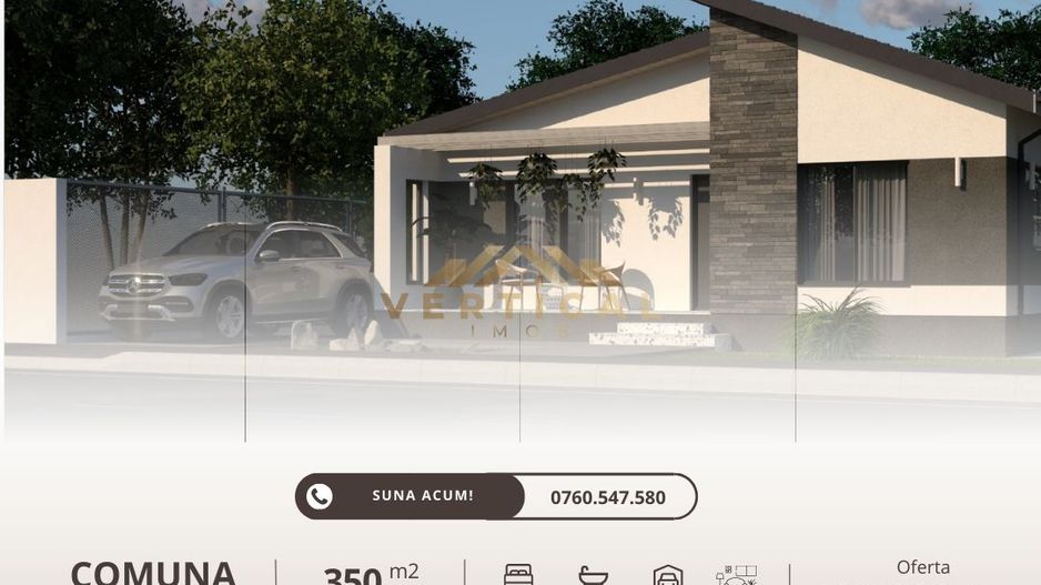 De vanzare casa ideala pe un singur nivel! Comuna Berceni/Vidra - Poză 1