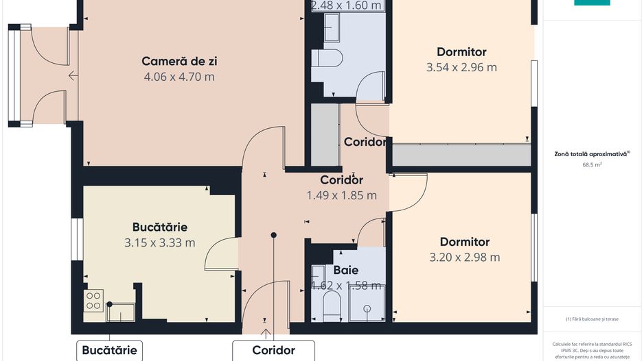 Apartament cu 3 camere, decomandat în Dâmbovița - Poză 7